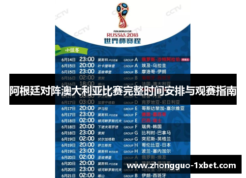 阿根廷对阵澳大利亚比赛完整时间安排与观赛指南 阿根廷对阵澳大利亚比赛完整时间安排与观赛指南